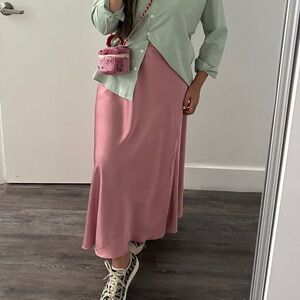 Zara Pink Maxi Skirt